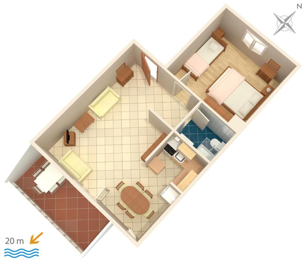 Apartments By The Sea Podgora, Makarska - 6713 Extérieur photo